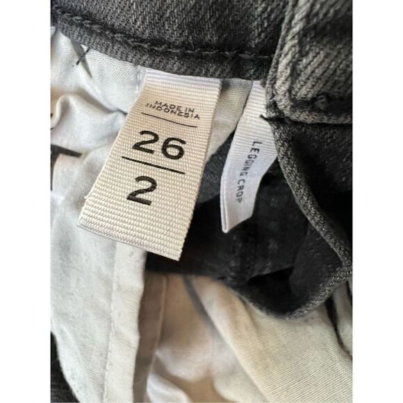 Loft Black Legging Crop Denim Jeans Size 2 / 26" - Picture 4 of 6